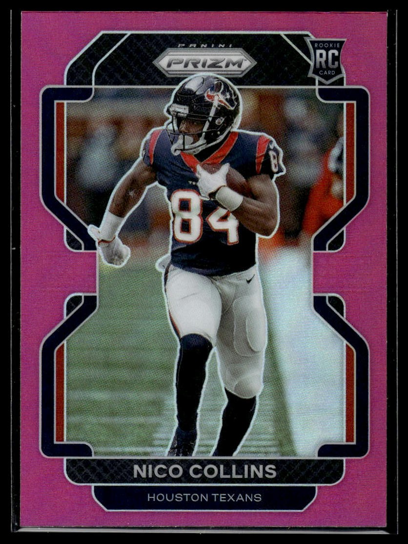 2021 Panini Prizm #360 Nico Collins Pink Prizm Rookie