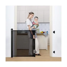 COMOMY Retractable Baby Gate for Stairs, 0-71" Mesh Dog Gate for Ho... Fast Ship