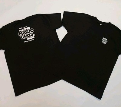 2 THE SUPER MARIO BROS MOVIE - CINEMA STAFF PROMO T-SHIRT Youth XL BLACK S/S TEE