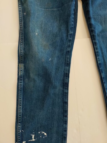 Wrangler 13MWZ Mens 32x35* Cowboy Cut Straight Distressed Cotton Blue Jeans - Picture 2 of 18