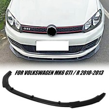 PER VW GOLF MK6 GTI GTD 2010-13 NERO PARAURTI ANTERIORE  SPLITTER LABBRO SPOILER