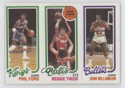 1980-81 Topps Phil Ford Reggie Theus John Williamson #252-43-127 03rx