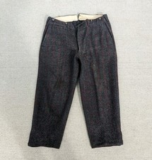Vintage 60s Woolrich Heavy Wool Hunting Malone Pants 40x26 Windowpane Plaid