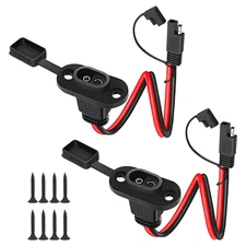 2 Pack SAE Quick Connector Harness， 1FT 10AWG SAE Adapter Male Plug to Female So