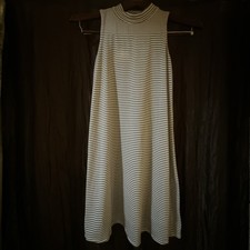 Women's Sleeveless Striped Midi Sheath Dress Size S