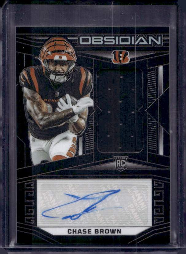 2023 Panini Obsidian - Rookie Jersey Auto Chase Brown #234 RPA Patch #001/199