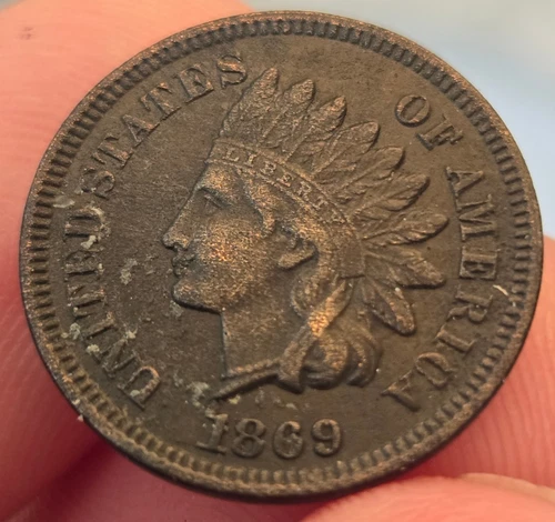 1869 Indian Cent AU