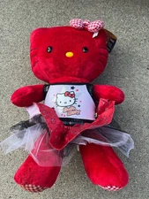 Hello Kitty Red Gingham Build a Bear With Bow Outfit And Tags Check Description