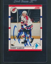 1990/91 Score #378 Tommy Albelin Devils Signed Auto *E7166