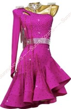 jz Handmade Women Samba Ballroom Swing Salsa Rumba Latin Dance Dress RHYTHM