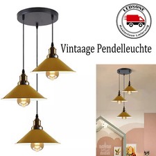 Modern Vintage Industriell Retro Dachboden Gruppe Decke Lampe Schirm Anh?nger UK
