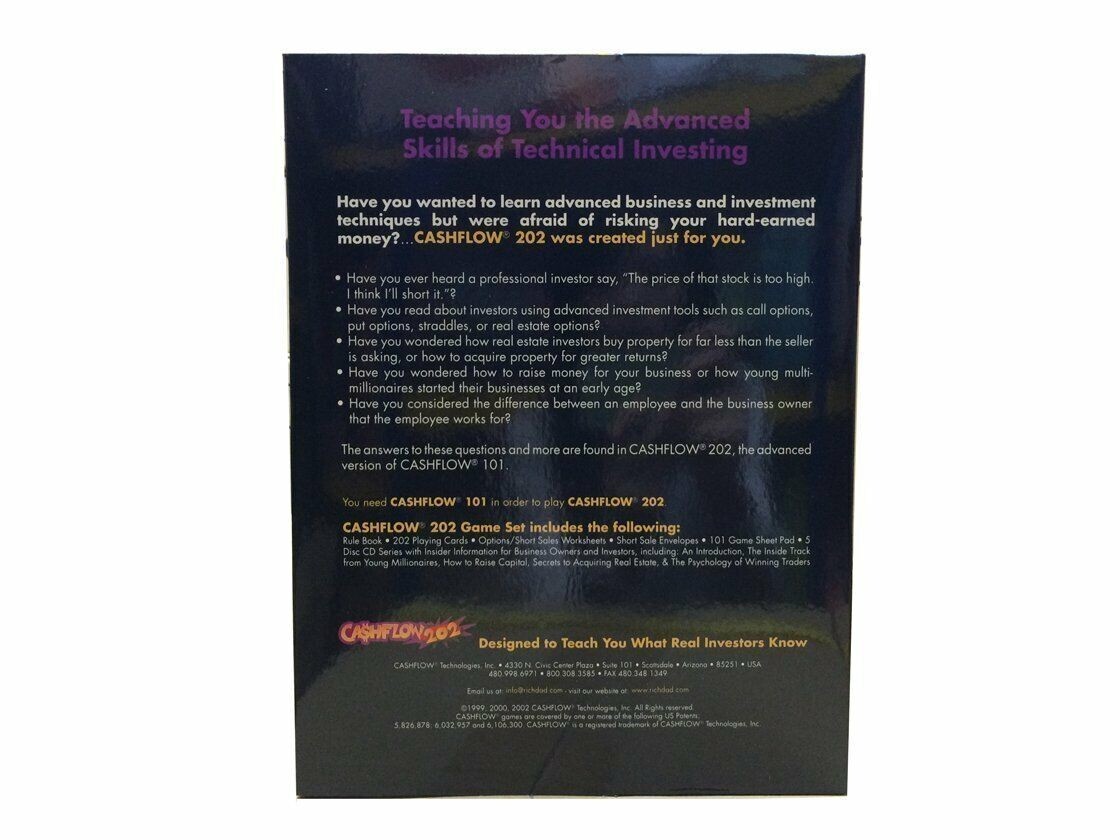 Rich Dad Board Game Cashflow 202 Robert Kiyosaki Technical Invest