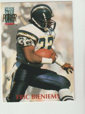 1992 Pro Set Power #234 Eric Bieniemy rookie card, Washington Commanders