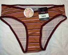 No Boundaries Cotton Cheeky Panties Size S 3-5 Multicolor Stripes