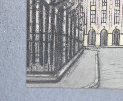 Litografía a color Bernard Buffet "PARIs LA PLACE DES VOSGES" impresión firmada 1956 - Imagen 4 de 9