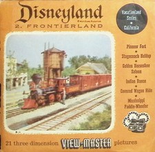 1956 Disneyland Frontierland 3d View-Master 3 Reel Packet 852 A B C - Full Color