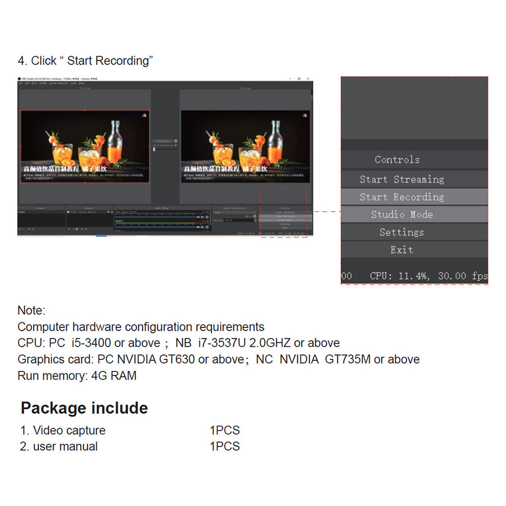 HDMI to USB Video Capture Card 1080P For Game / Live Streaming Portable UK Stock - Picture 3 of 12