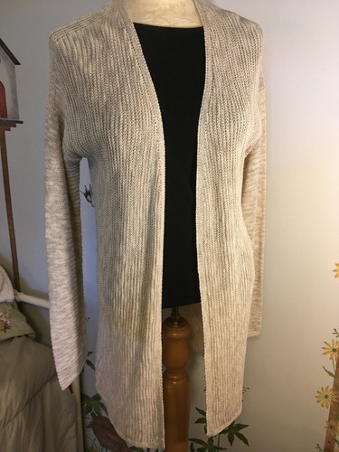 tahari linen hooded cardigan