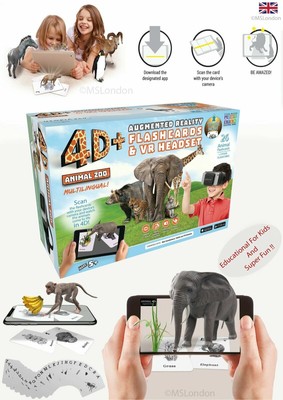 Toys Zoo 4D+ Utopia 360° Experience Augmented Reality Karten VR Headset KinderGeschenk 