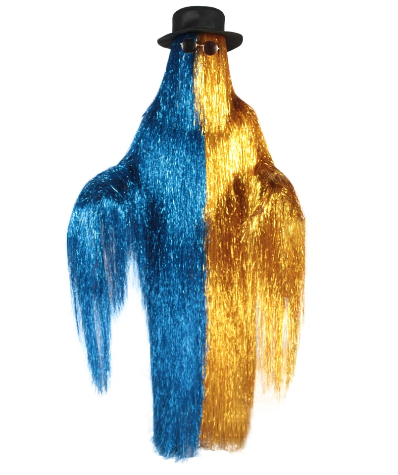 HPO Adult Dapper Creature Playboy Tinsel Costume with Wig for Halloween Cosplay - Image 3 of 4