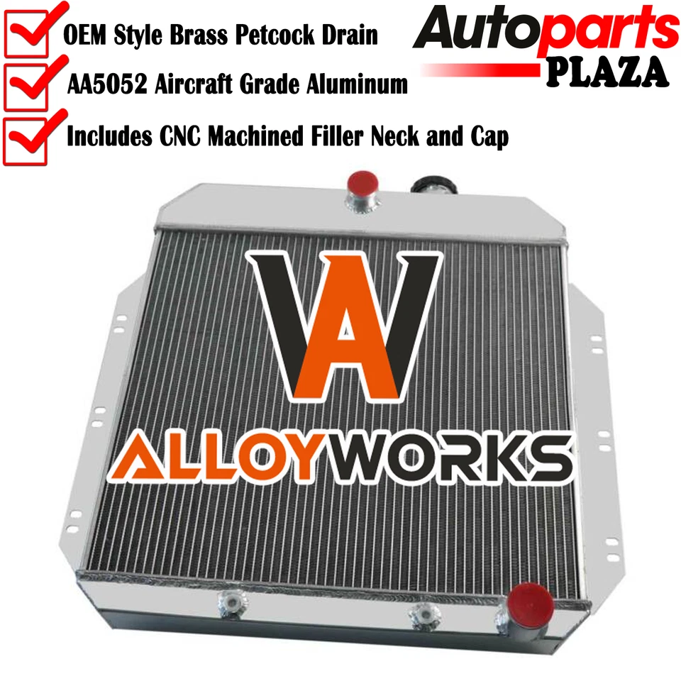 4 Row Aluminum Radiator For 1960 1961 1962 CHEVY GMC C10 C20 PICKUP TRUCKS US Foto 4 de 4
