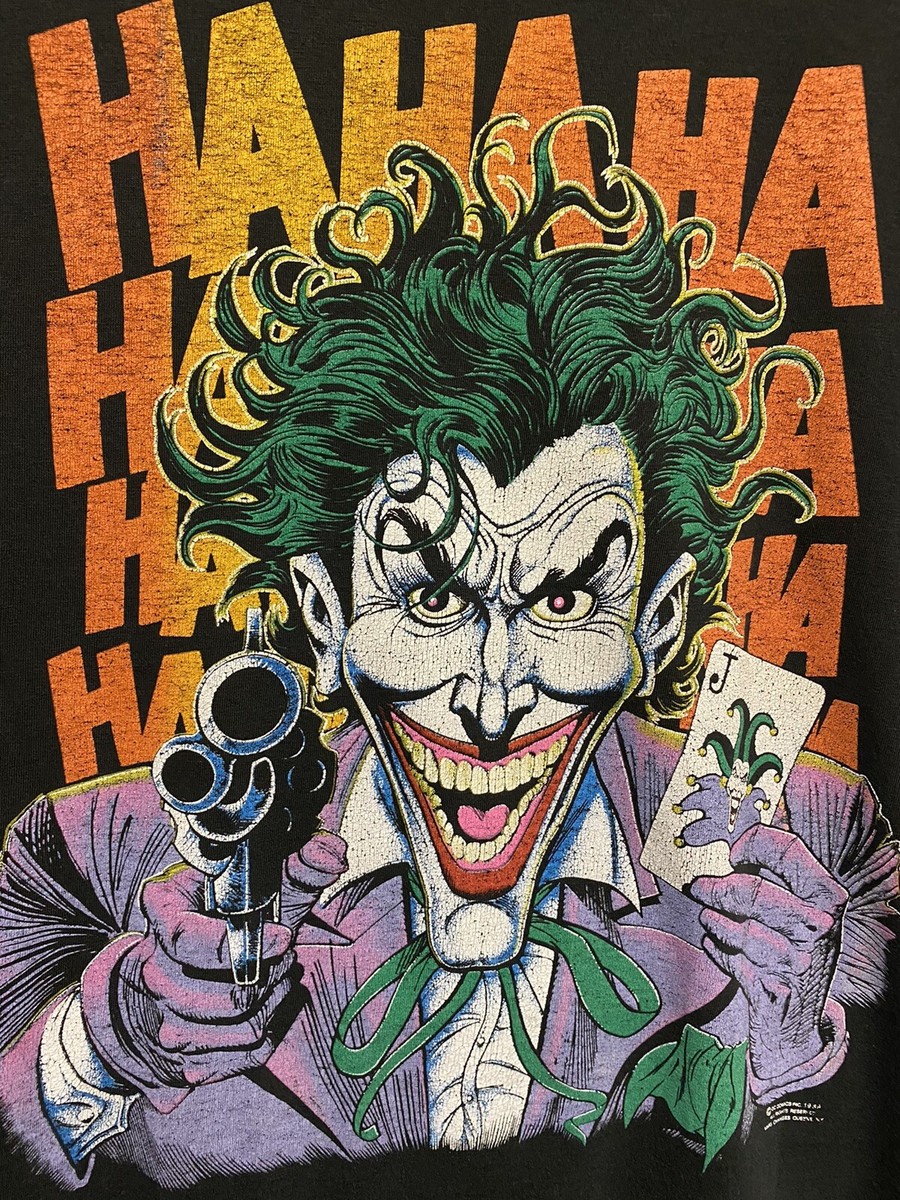 Vintage Rare 1989 The Joker HaHaHa DC Comics Batman T-Shirt