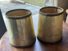 2 gold pierced paper candelabra shades