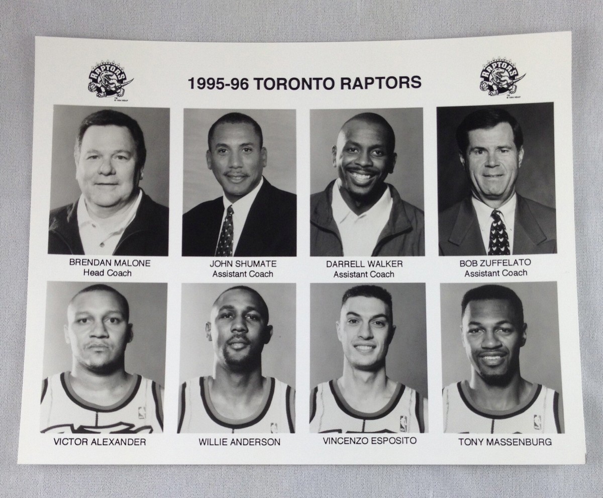 NBA 1995-96 Toronto Raptors Individual Player Coaches 8x10 Photo (2)