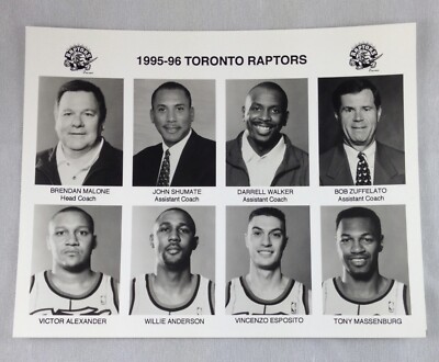 NBA 1995-96 Toronto Raptors Individual Player & Coaches 8x10 Photo (2 ...