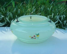 Art Deco Flycatcher Plafonnier Green Glass Ceiling Shade Hooks Reduced Ship Cost