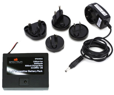 Spektrum SPMA9603 2000mAh Transmitter Battery w/ AC Adaptor Combo DX6 / DX7