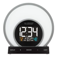 C80994 La Crosse Technology Soluna Mood Light Digital Alarm Clock with USB Port