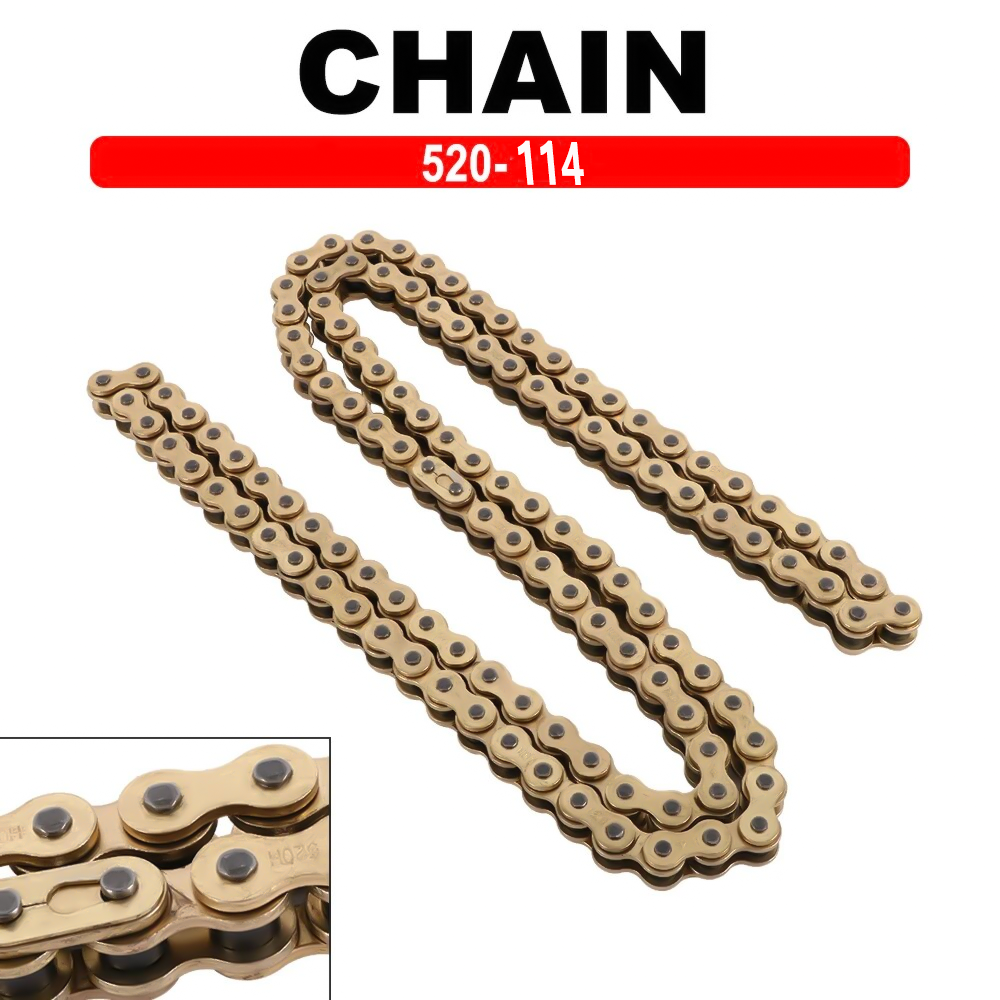 HILAKE 520 O-Ring Motorcycle Chain, 114 Links, Double Strand, Alloy Steel, 1 Inch Pitch, Powersports Drive Chain, For Motorcycles, Bicycles, Go-Karts, Mini Trail Bikes - Foto 6