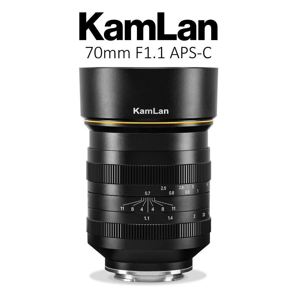 Kamlan　70mm　F1.1　EOS-M　EF-M Kamlan 70mm F1.1 APS-C Manual Camera Lens Fr Canon EOS-M