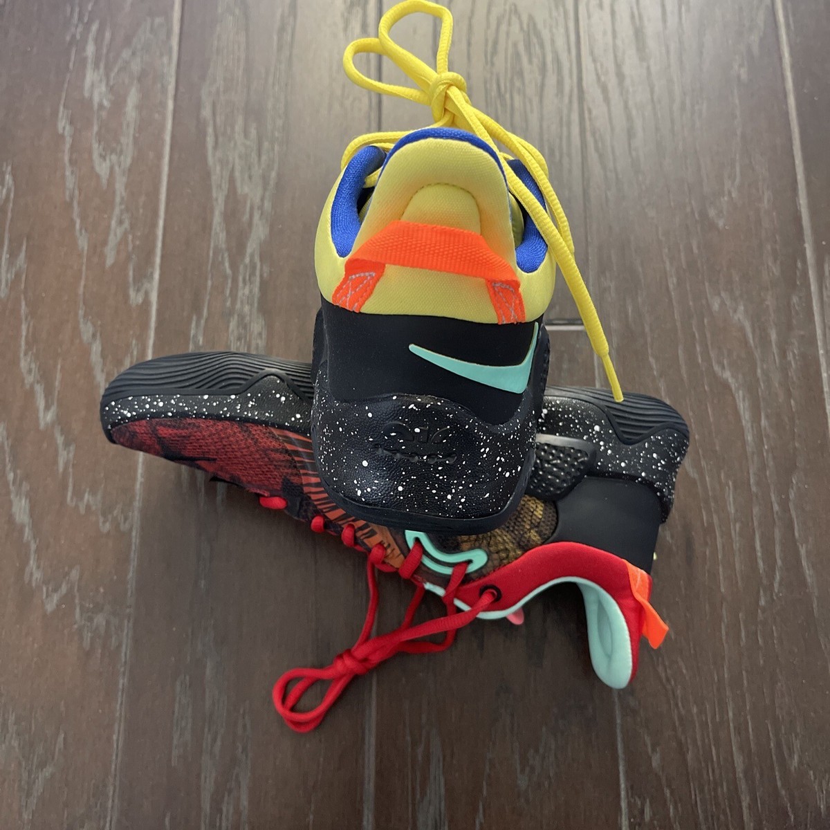 Size 7 - Nike PG 5 Mismatched Multi Color Neon Basketball