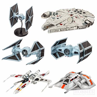 Revell Star Wars Modellbausätze Flugzeuge Millennium Falcon X-Wing Tie Fighter