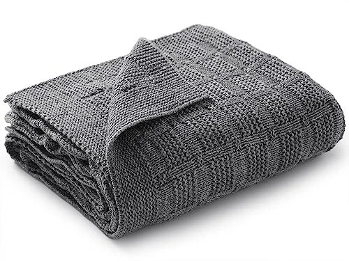 Baby Blanket Soft Knit Swaddle Receiving Blankets Crochet Cosy Warm Cellular  ... | eBay