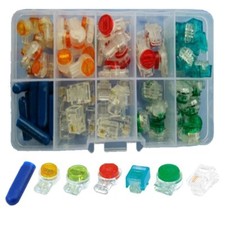 70pcs Data Phone Butt Splice UY UR UB RJ11 Plug Crimp Connectors Assorted Kit