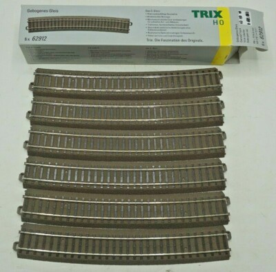 TRIX HO 62912 C-TRACK CURVED 12.1 DEGREES RADIUS 1114.6mm/43-7/8 (6 PIECES) NIB