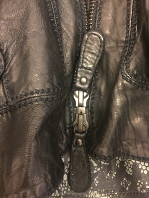 Blouson Sans Manches En Cuir Noir Etincelle - Taille 38 Femme - Neuf Avec étiquettes