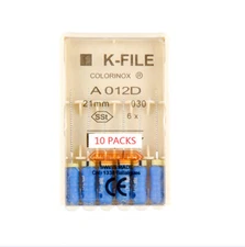 10Packs 60PC Dental K-REAMER K-FILE 21MM 30# Endodontic Endo Root Canal Dentist