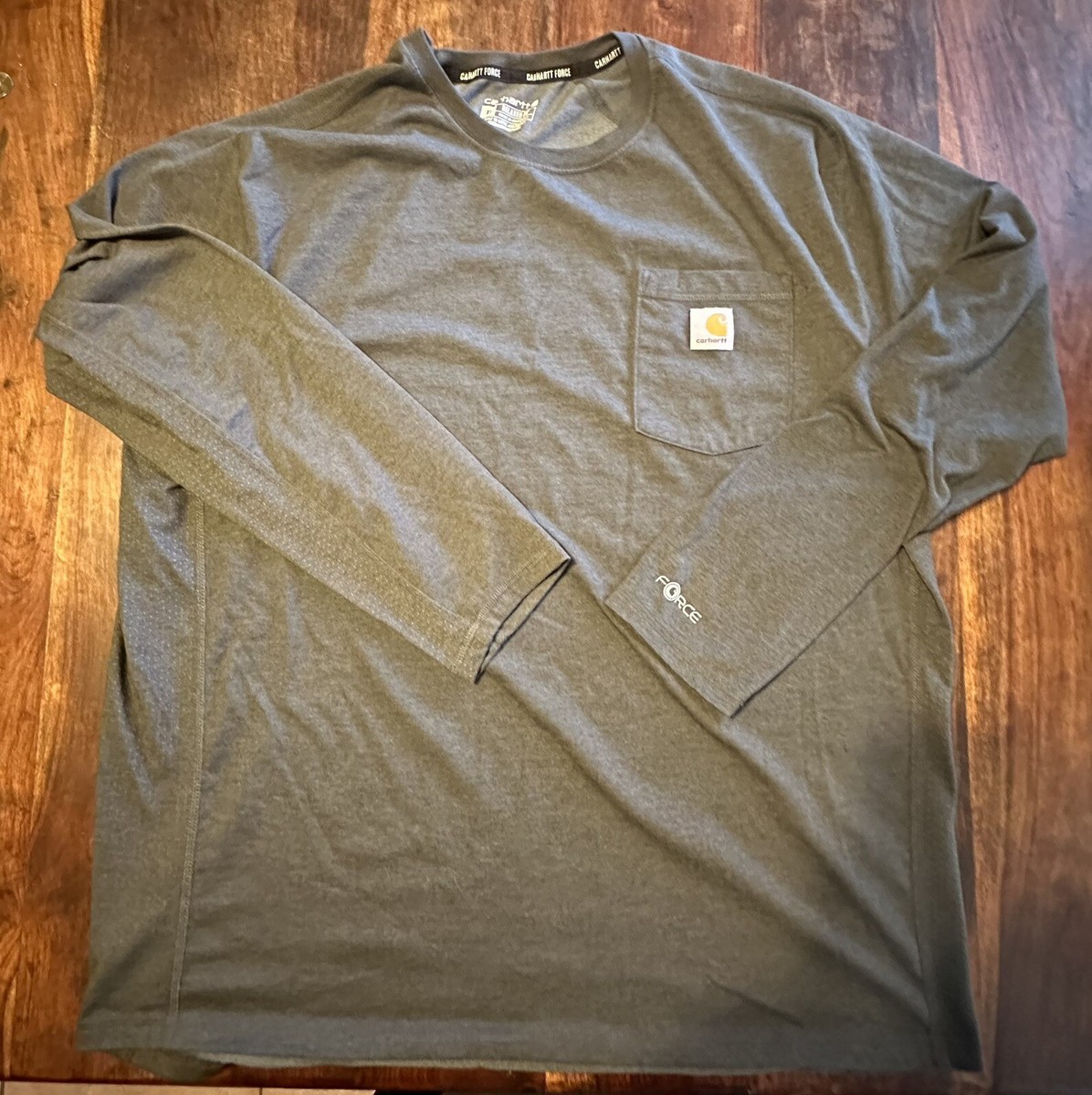 CARHARTT Force Long Sleeve Pocket T Shirt Relaxed Fit sz XL