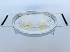 PYREX Vintage Glass Tray Dish with Warmer - Original Box