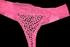 NWT LADIES SIZE 2X PINK AND BLACK THONG NOBO BRAND SKU 1000000247