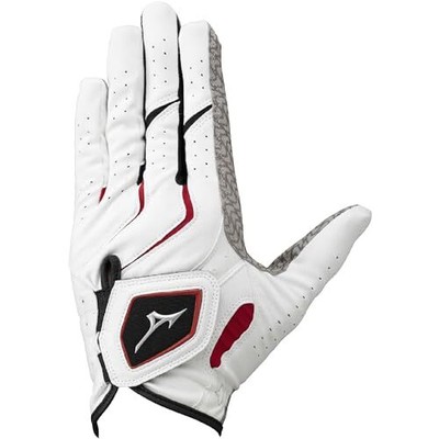 Neu MIZUNO Golfhandschuhe Double Grip 3er Set für Herren Linkshand weiß/rot 25cm