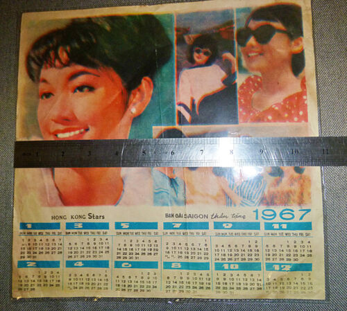 Saigon Freundin - selten - Wandkalender 1967 - Hong Kong Stars - Vietnamkrieg - Bild 6 von 7