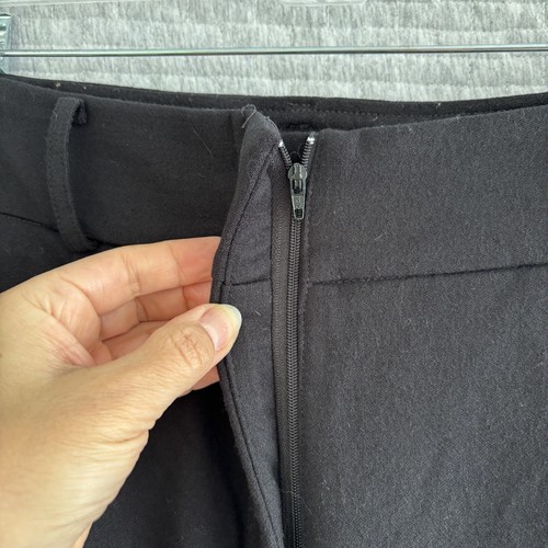 Morrison Womens Stretch Wool High Waist Bootcut Ankle Pants Black 25 inch Leg 3 - Picture 4 of 12