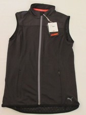 NEW WOMEN  S KNIT GOLF VEST, SIZE SMALL, PUMA BLACK
