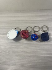 Tupperware Keychain Set of 4 Mini Shape-o, Micropro, Thats-a, Pressure Cook New