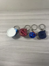 Tupperware Keychain Set of 4 Mini Shape-o, Micropro, Thats-a, Pressure Cook New